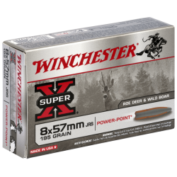 8x57 JRS 195gr Power Point Winchester x20