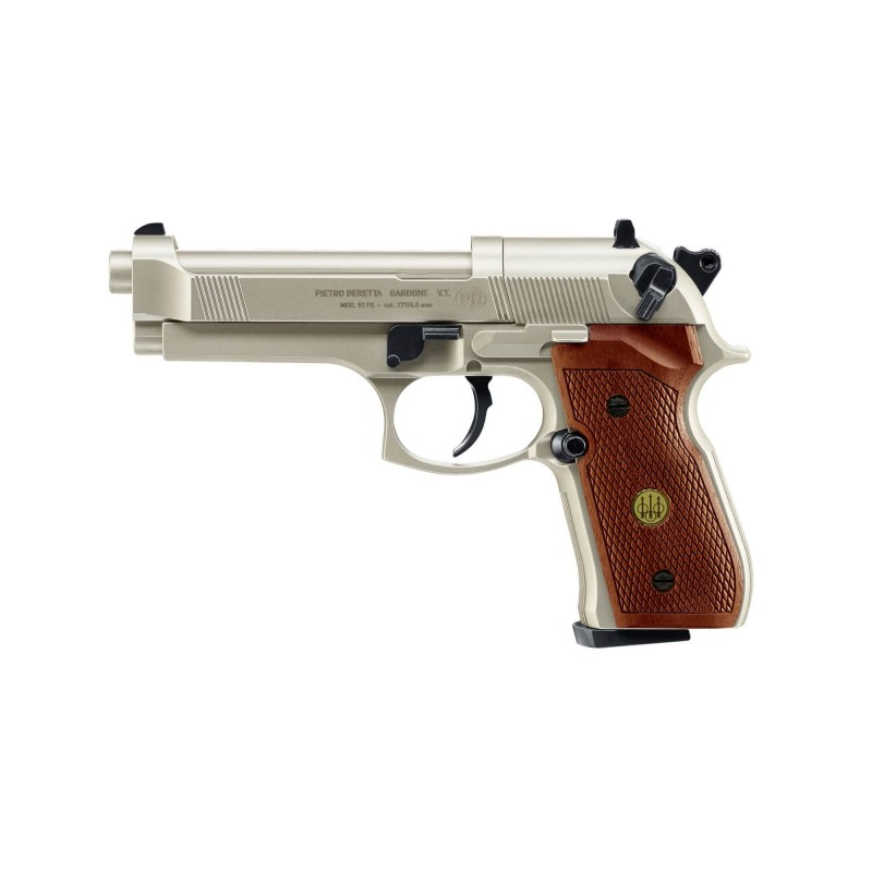 Pistolet Beretta M 92 Fs Co2 Cal 4.5 Mm - Nickel/Bois